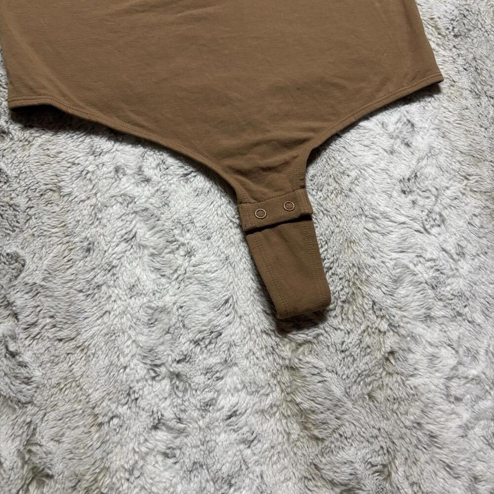 Auden NWT Brown Unlined Bodysuit Womens Large Basics Neutrals - Picture 3 of 7